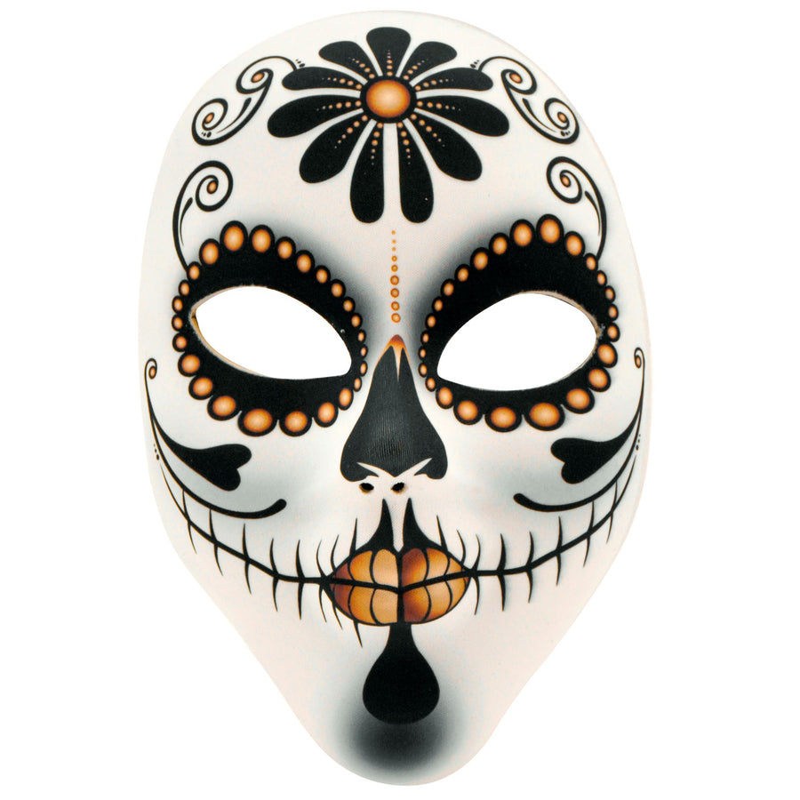 "DIA DE LOS MUERTOS SEÑORA MASKE AUS STOFF" – Vorderansicht