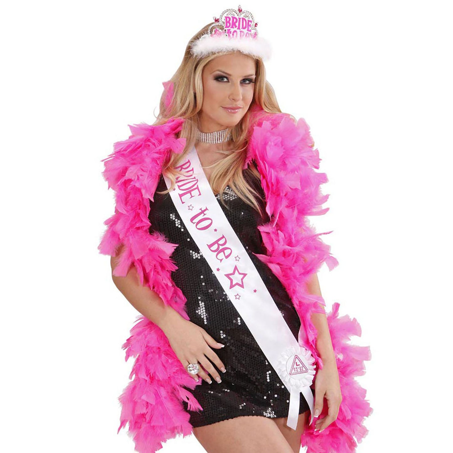 "DIADEM BRIDE TO BE MIT JUWELEN UND MARABOU" – Ansicht 4