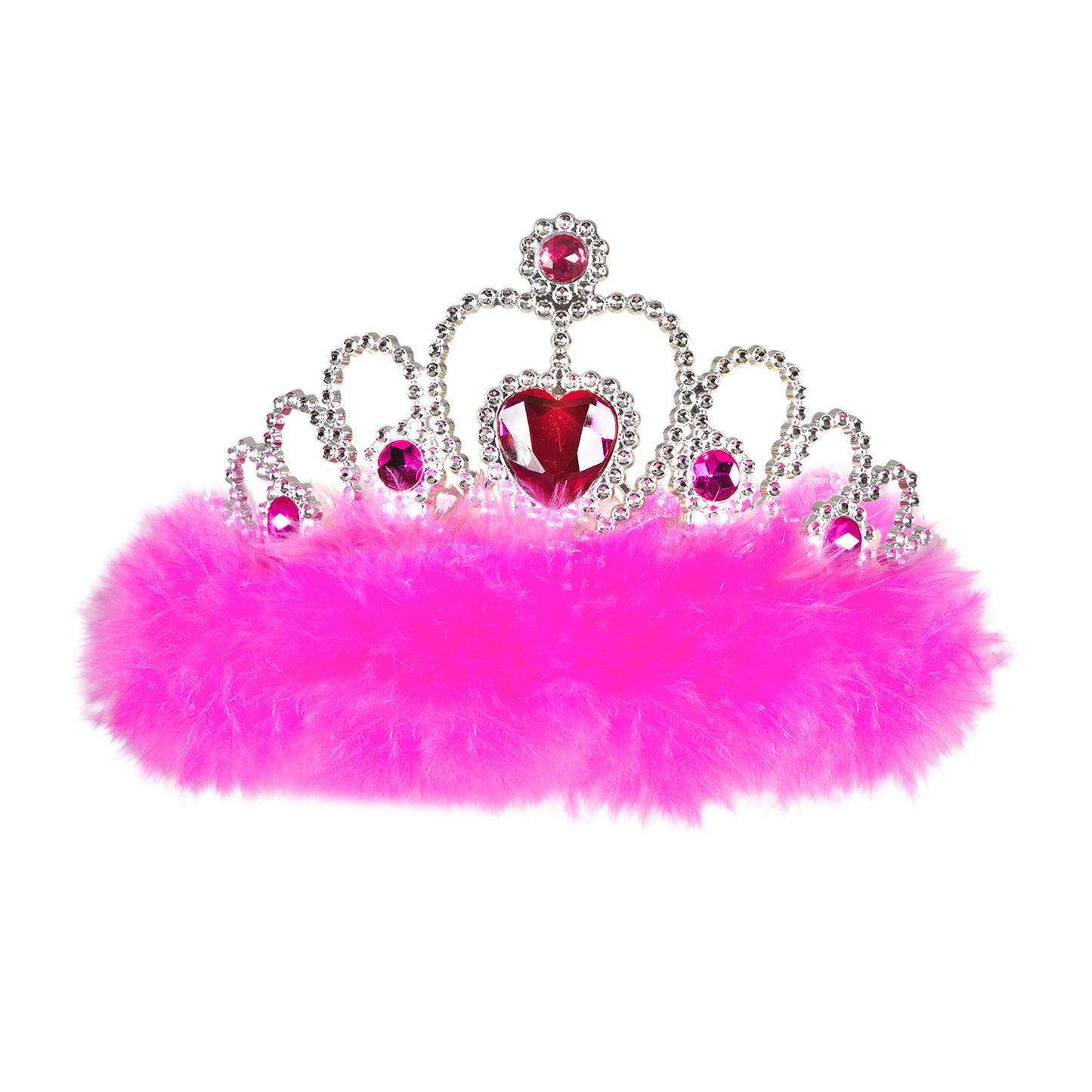 "DIADEM GIRLS NIGHT OUT MIT PINKEN JUWELEN UND PINKEN MARABOU" – Vorderansicht