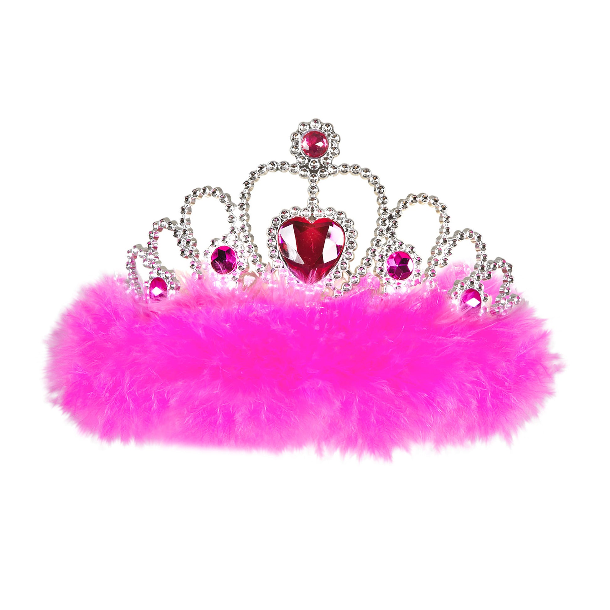 "DIADEM GIRLS NIGHT OUT MIT PINKEN JUWELEN UND PINKEN MARABOU" – Vorderansicht