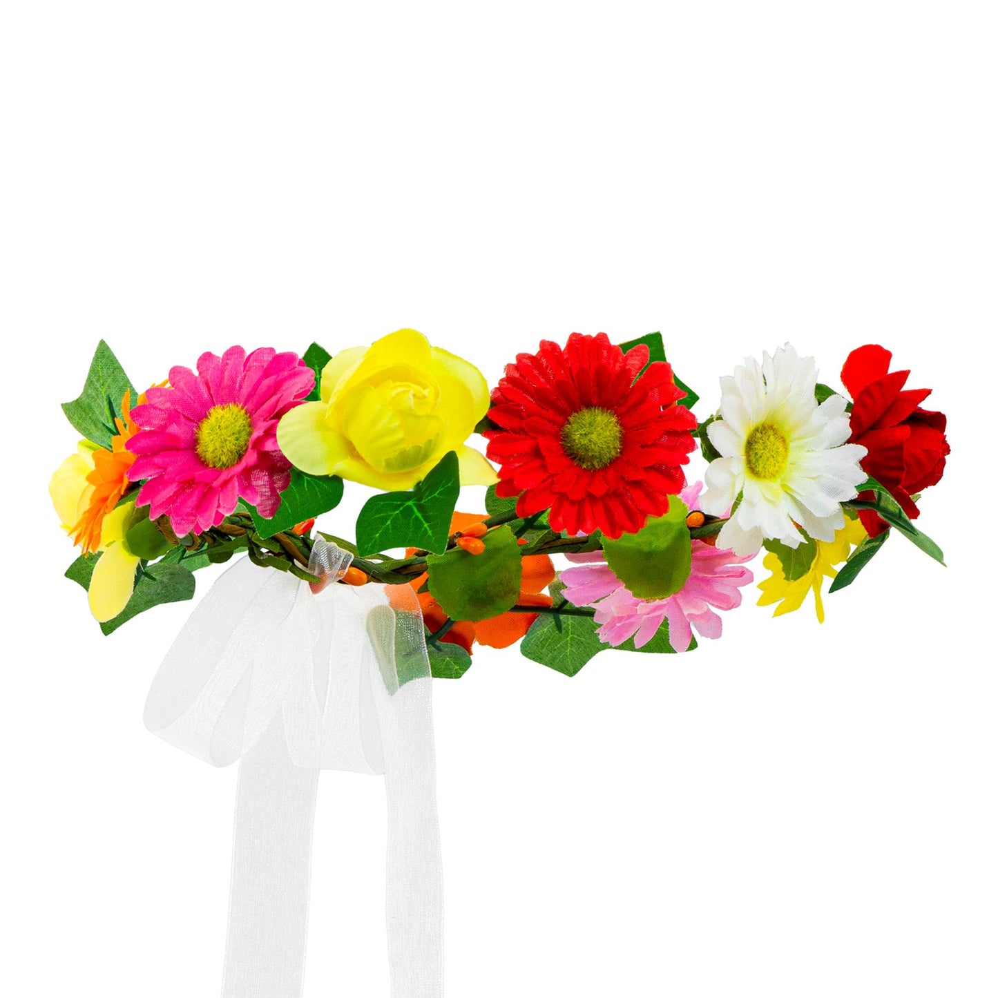 "DIADEM MIT BLUMEN UND BÄNDERN" – Vorderansicht
