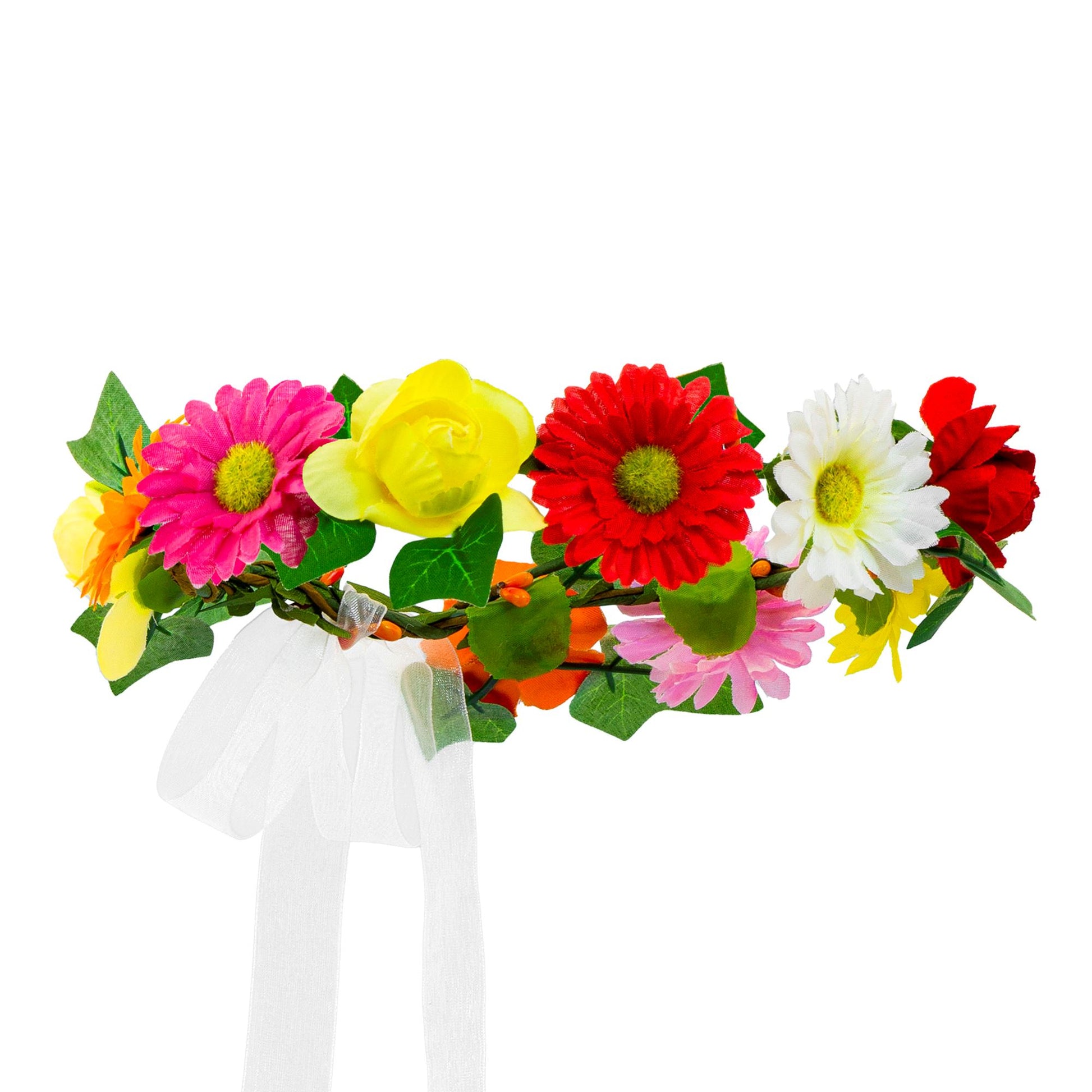 "DIADEM MIT BLUMEN UND BÄNDERN" – Vorderansicht