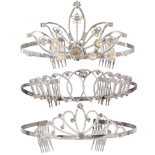 "DIADEM MIT STRASS" sort. in 3 Modellen – Vorderansicht
