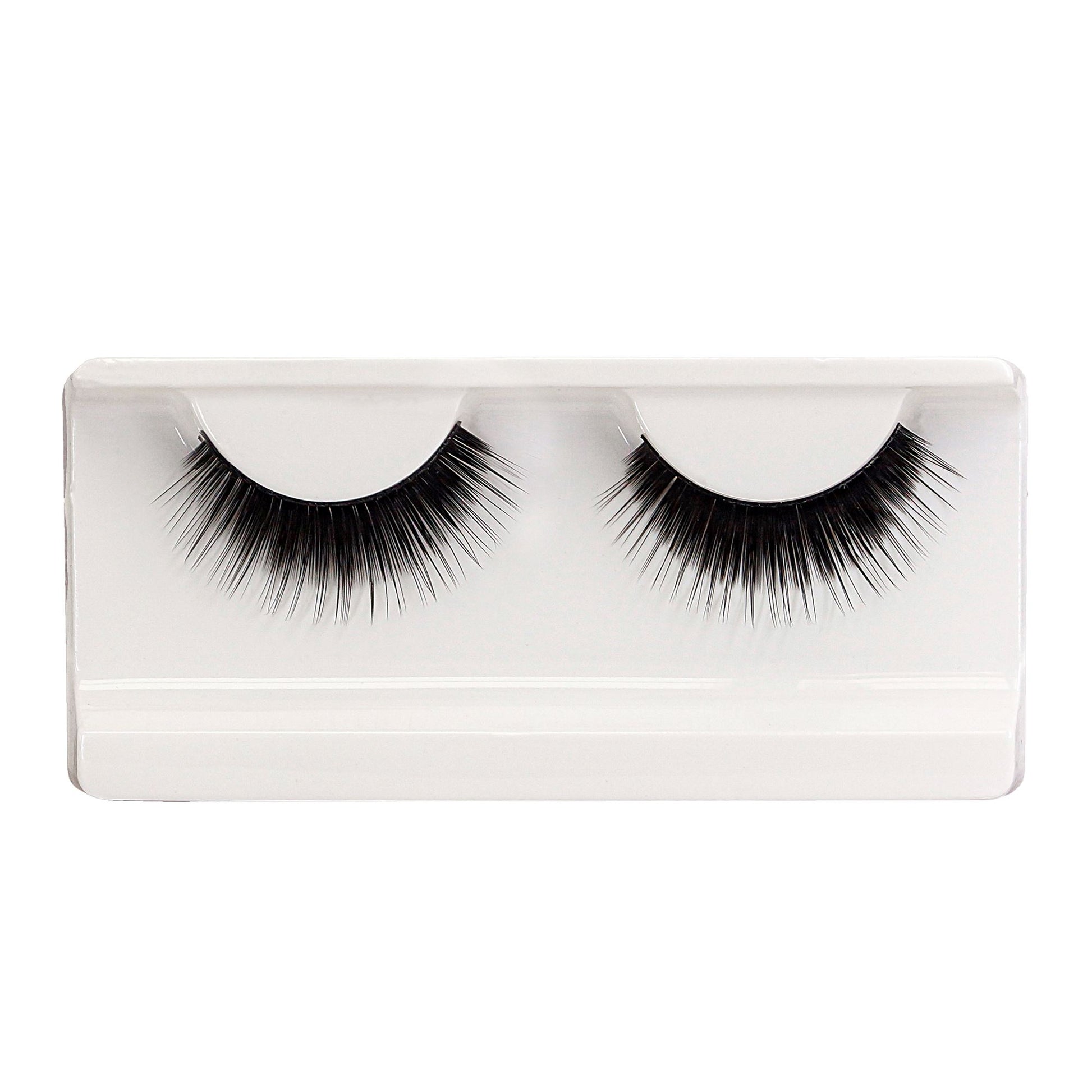 "DICHTE SCHWARZE WIMPERN" in Box mit Klebstoff in Glasflasche – Detailansicht