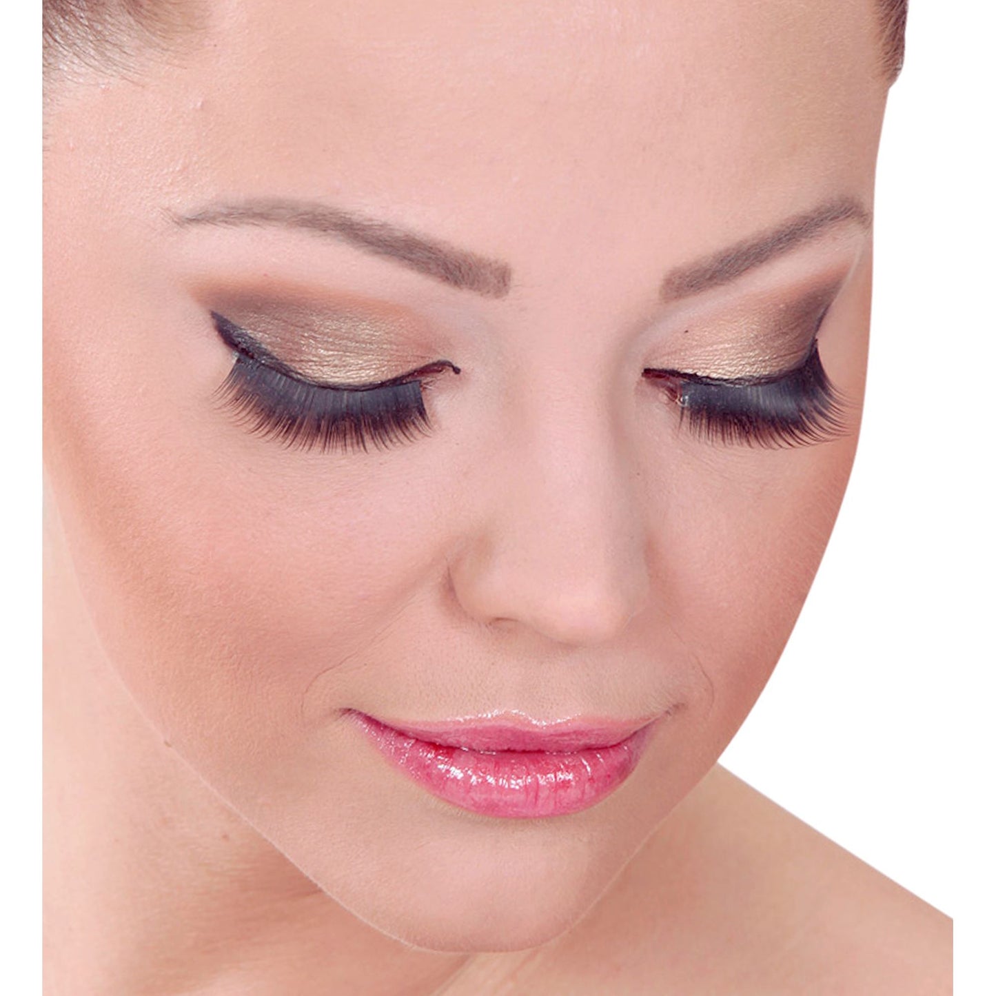 "DICHTE SCHWARZE WIMPERN" in Box mit Klebstoff in Glasflasche – Ansicht 3