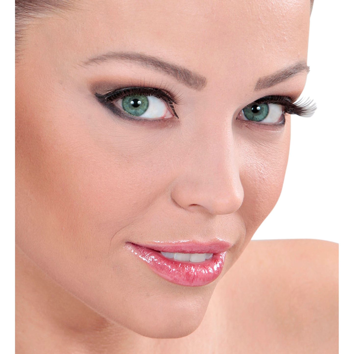 "DICHTE SCHWARZE WIMPERN" in Box mit Klebstoff in Glasflasche – Ansicht 4