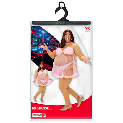 "DICKE STRIPTEASETÄNZERIN" (gepolsterstes Kostüm, Slip, Babydoll) – Ansicht 3