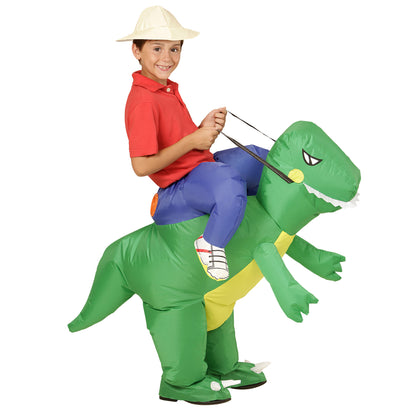 "DINOSAURIER" (aufblasbares Kostüm m. integriertem Gebläse, Hut) – Ansicht 3