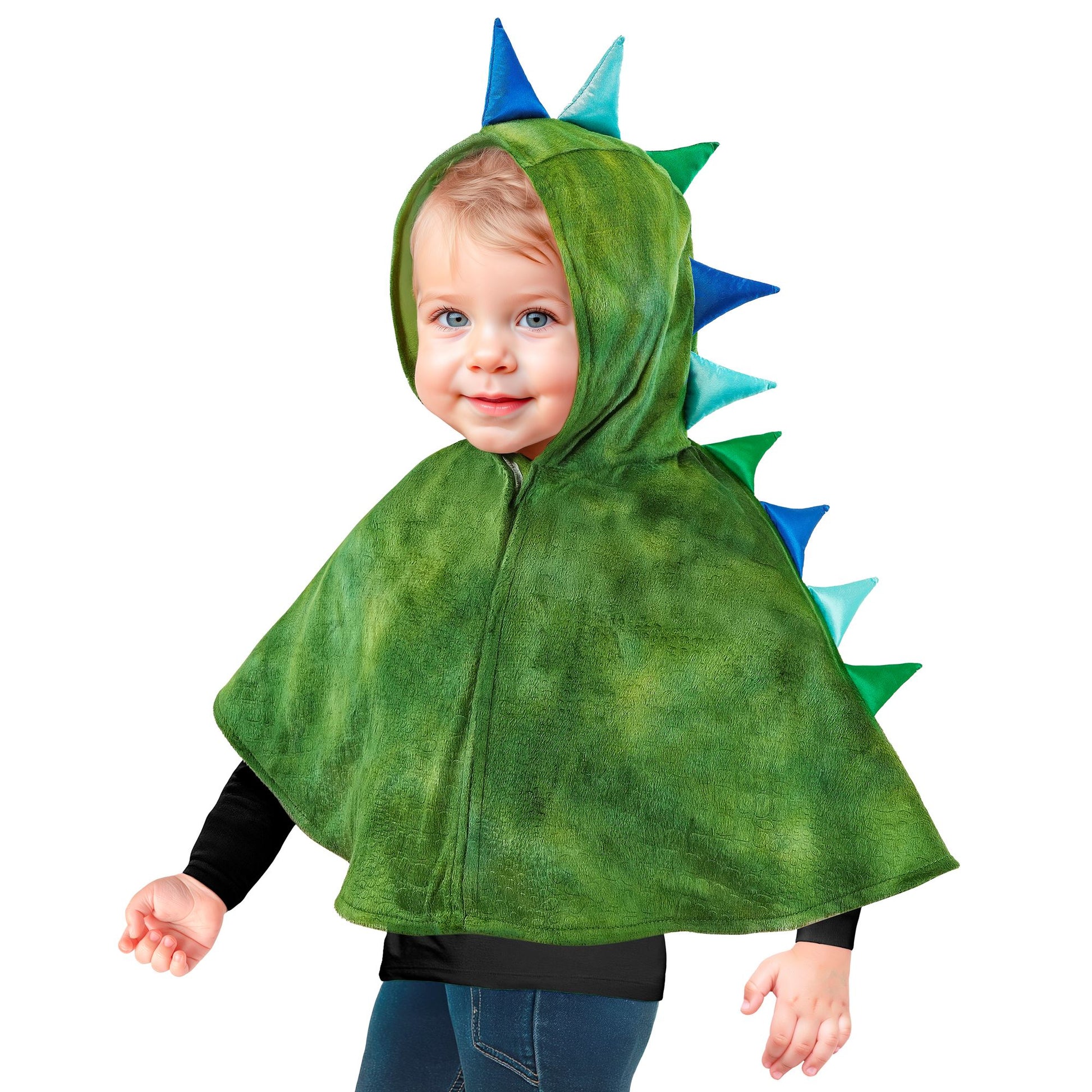 "DINOSAURIER AUS PLÜSCH" (Poncho mit Kapuze) – Ansicht 3
