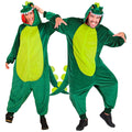 Widmann Plüsch Dinosaurier Kostüm Overall mit Kapuze grün – Produktansicht
