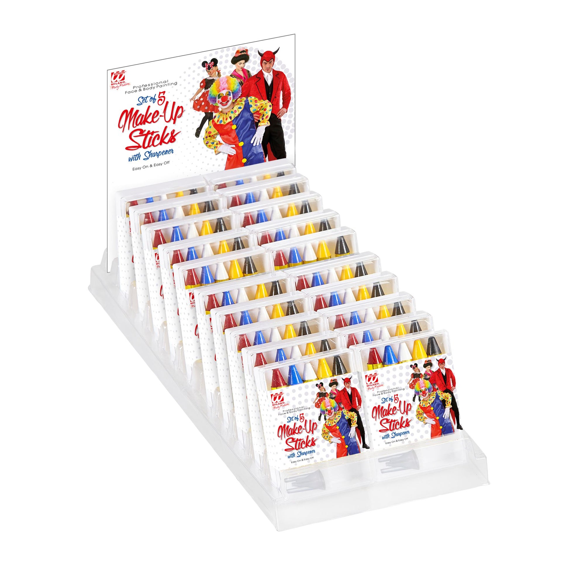"Display Box 20er Set 5 SCHMINKSTIFTE MIT ANSPITZER" – Vorderansicht