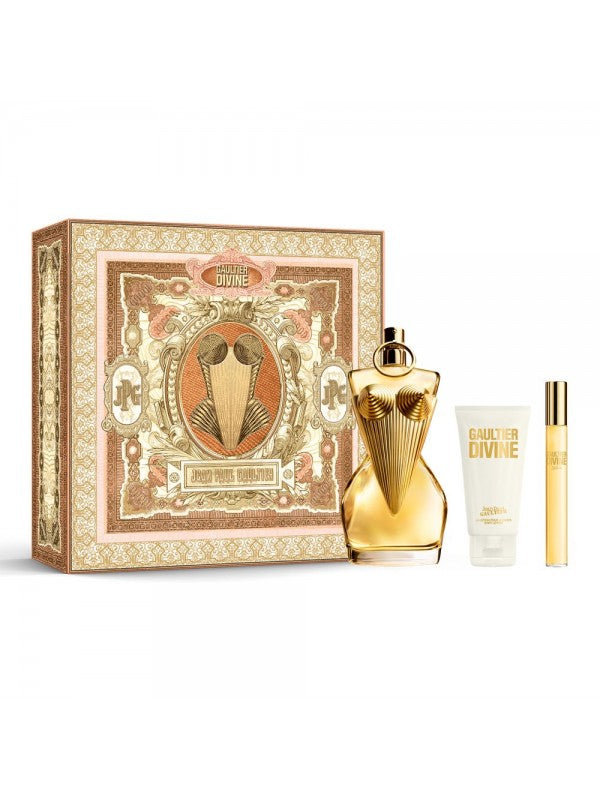 Jean Paul Gaultier Divine Le Parfum Geschenkset mit Eau de Parfum 100 ml Bodylotion 75 ml und Miniatur 10 ml