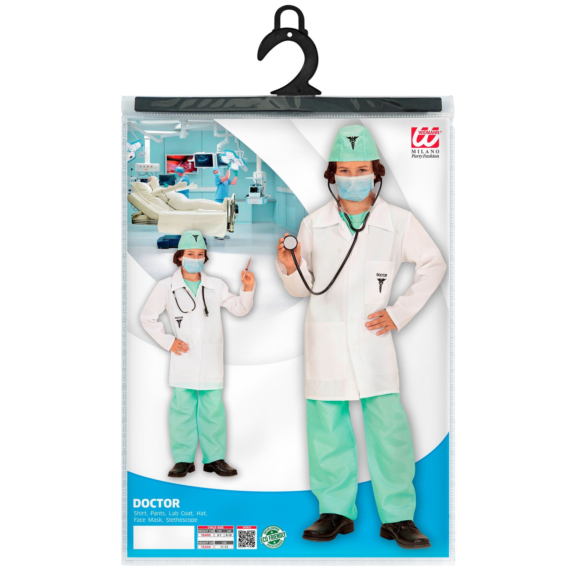 "DOKTOR" (Hemd, Hose, Arztkittel ,Hut, Mundschutz, Stethoskop) – Ansicht 3