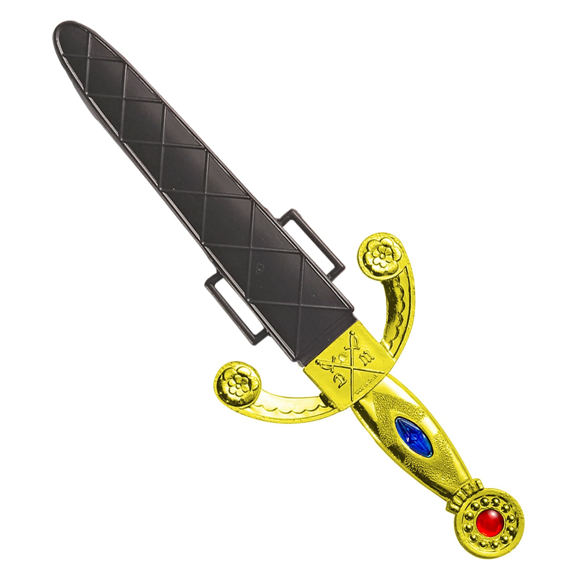 "DOLCH MIT JUWELEN UND SCHEIDE" 24 cm – Detailansicht
