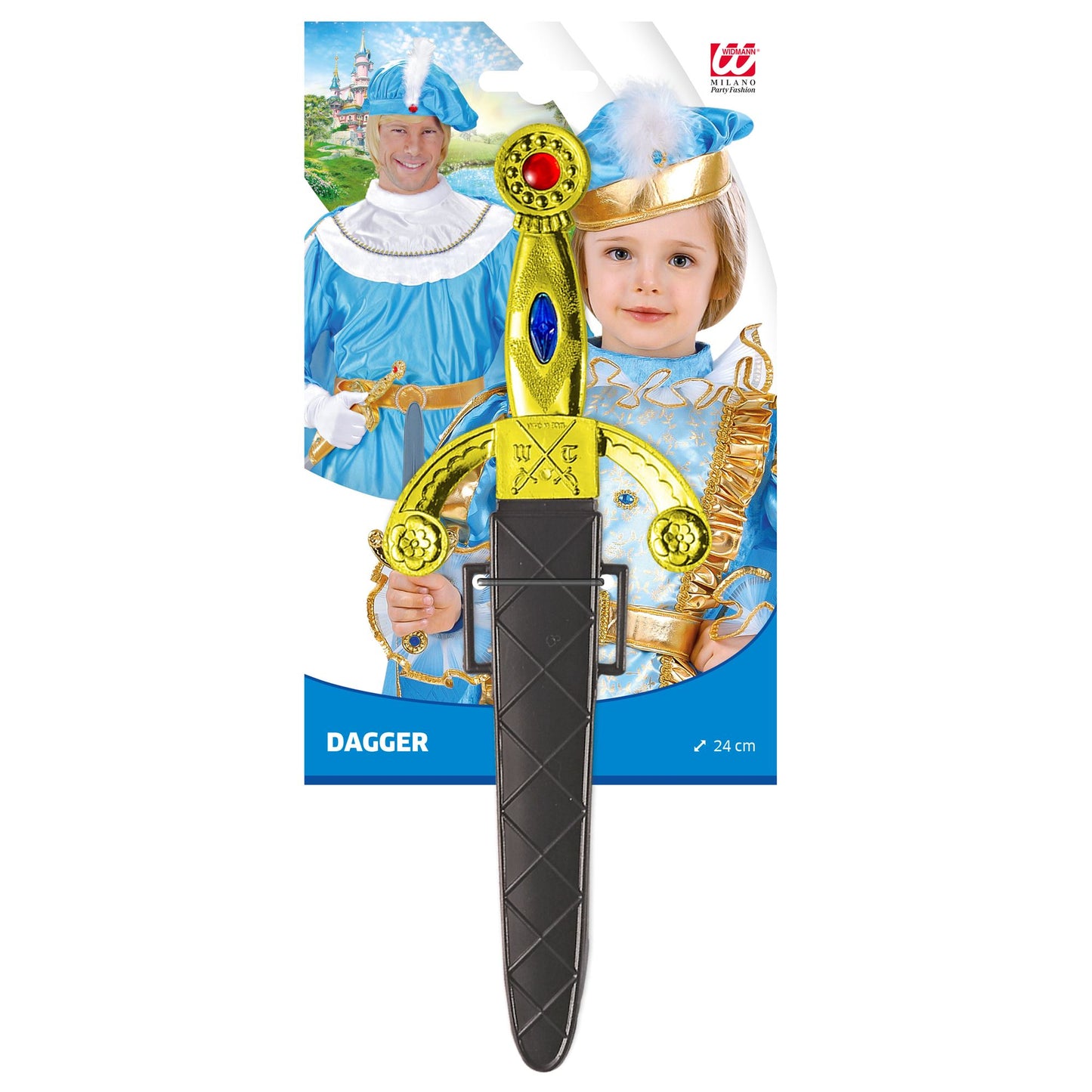 "DOLCH MIT JUWELEN UND SCHEIDE" 24 cm – Ansicht 3