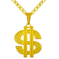 "DOLLAR KETTE" hochwertige Kette & Anhänger 70 cm – Vorderansicht