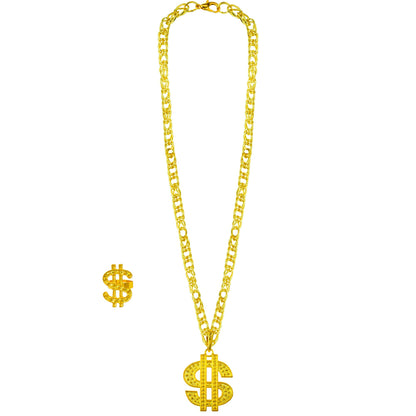 "DOLLAR SET" (Kette & Ring) – Detailansicht
