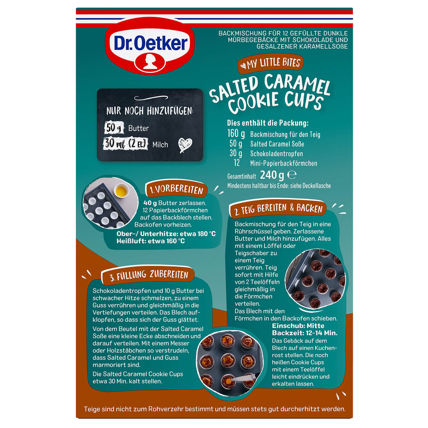 Dr. Oetker Backmischung Salted Caramel Cookie Cups - Candyshop.ch
