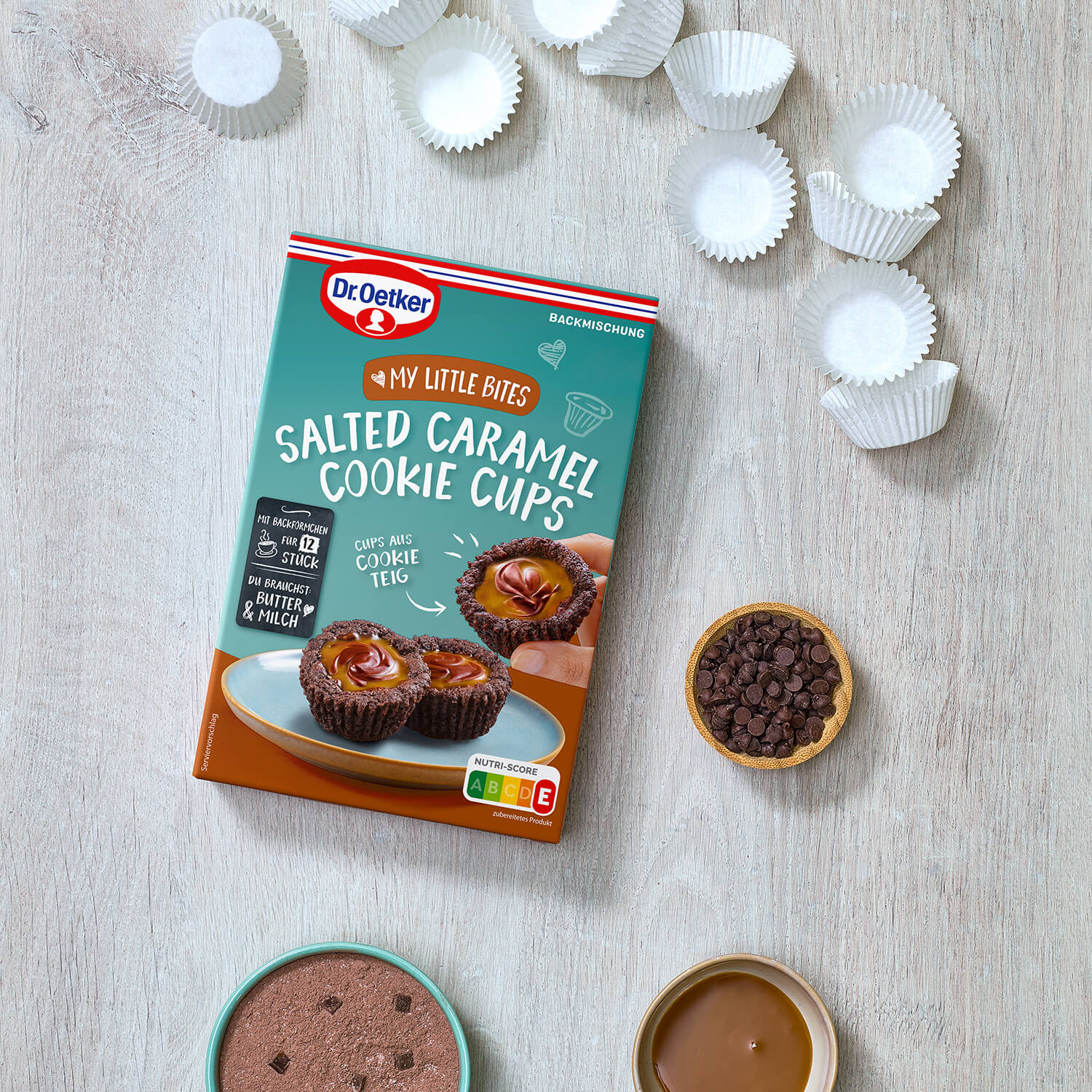 Dr. Oetker Backmischung Salted Caramel Cookie Cups - Candyshop.ch