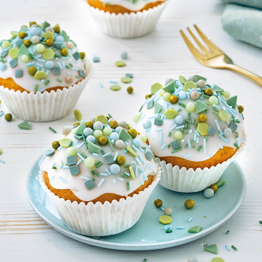 Dr Oetker Dr. Oetker Dekor Glücks Momente Grüner Mix Kuchen Dekor 60g – Detailansicht