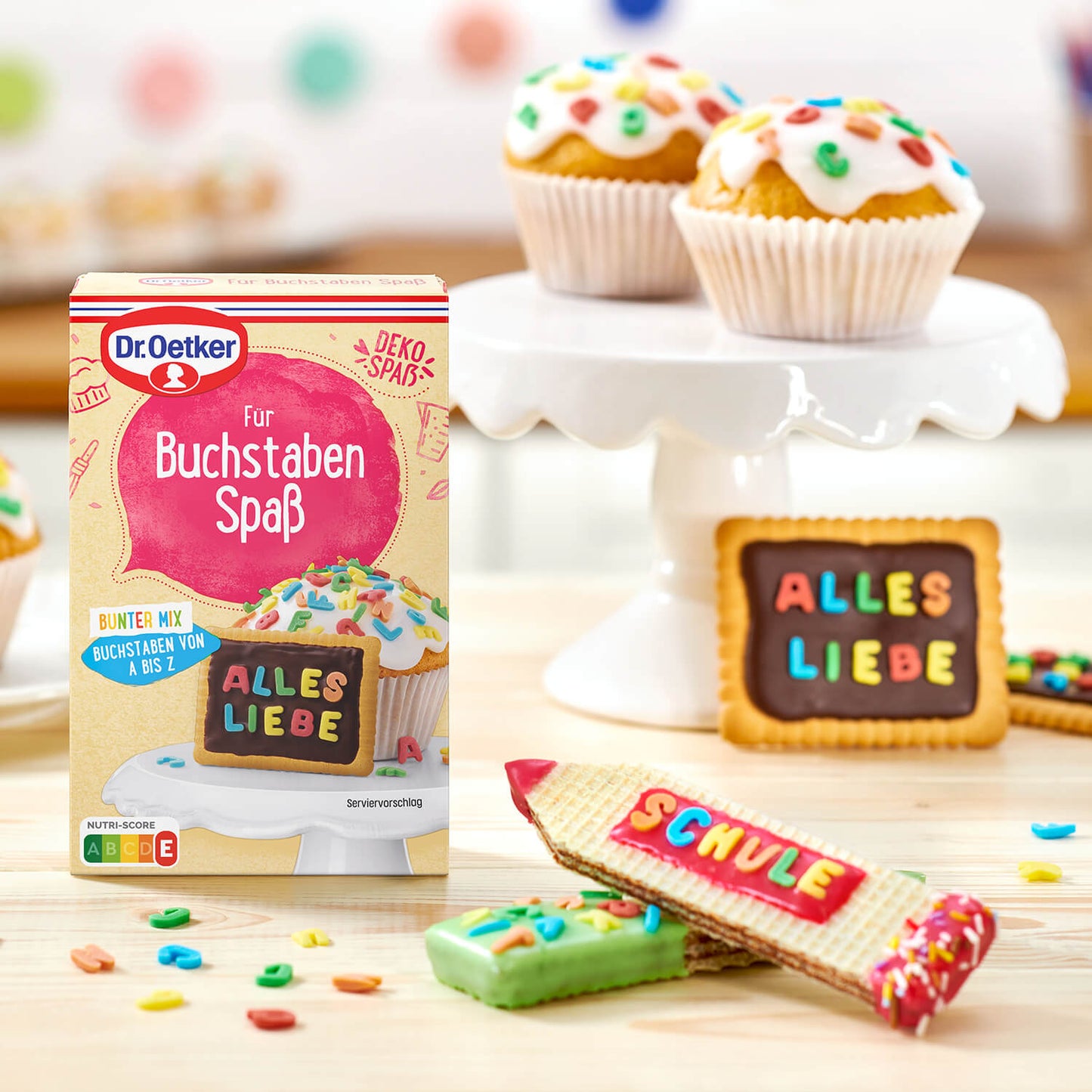 Dr Oetker Dr. Oetker Für Buchstaben Spass Bunter Mix Kuchendeko essbare Buchstaben – Rückansicht