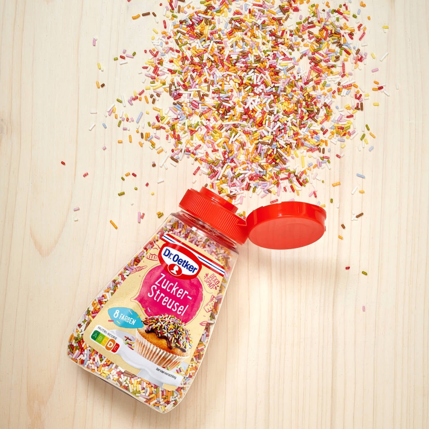 Dr Oetker Zucker Streusel bunt Kuchendekoration – Detailansicht