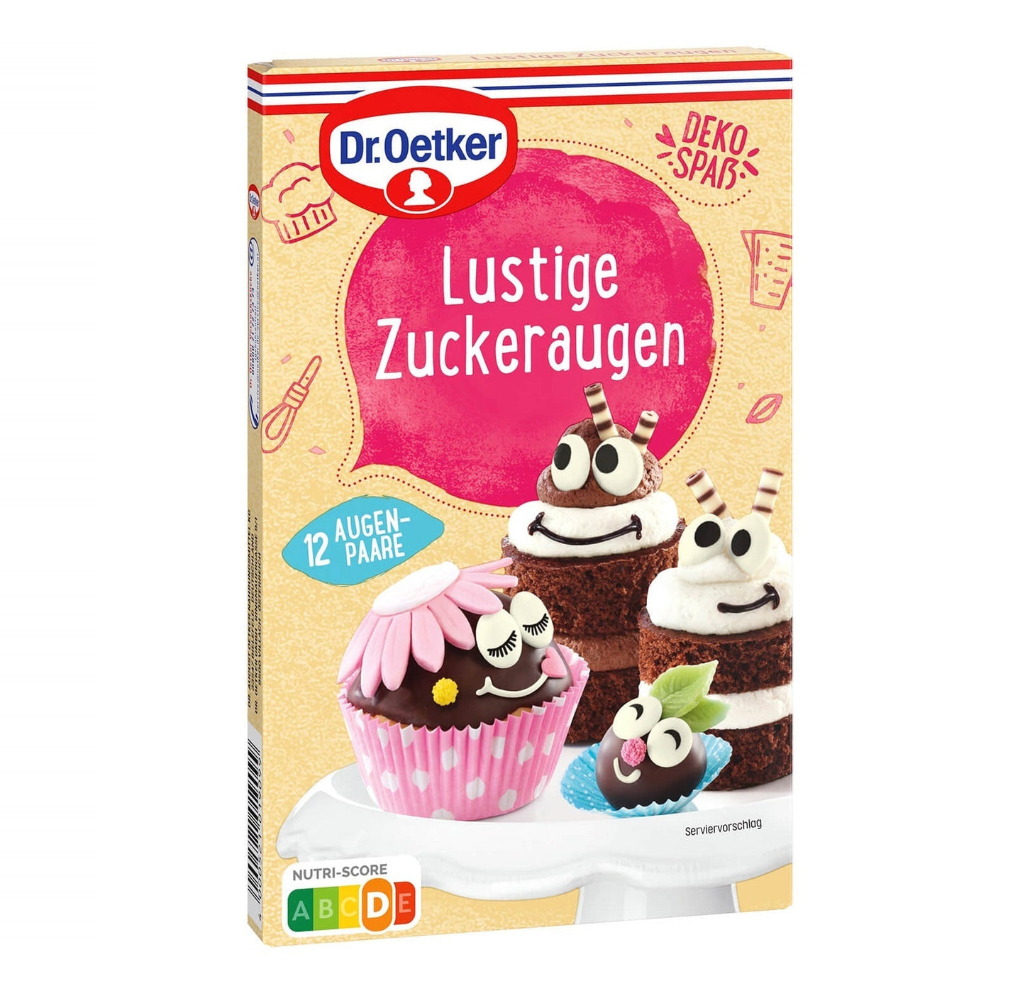 Dr Oetker Dr. Oetker Zuckeraugen 12 Paare essbare Kuchendeko – Produktansicht