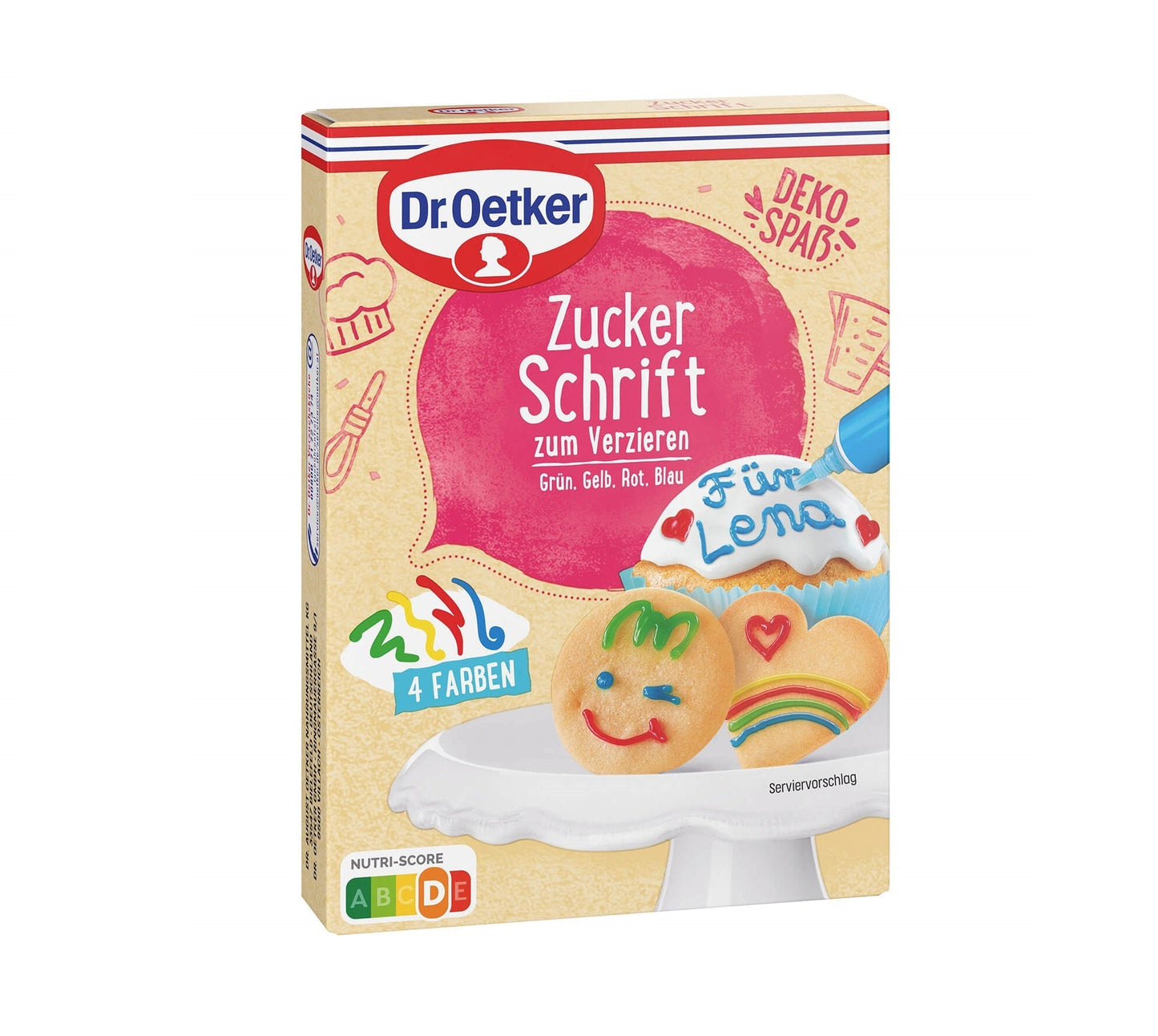 Dr Oetker Dr. Oetker Zuckerschrift 4 Farben effektvoll auf Kuchen – Produktansicht