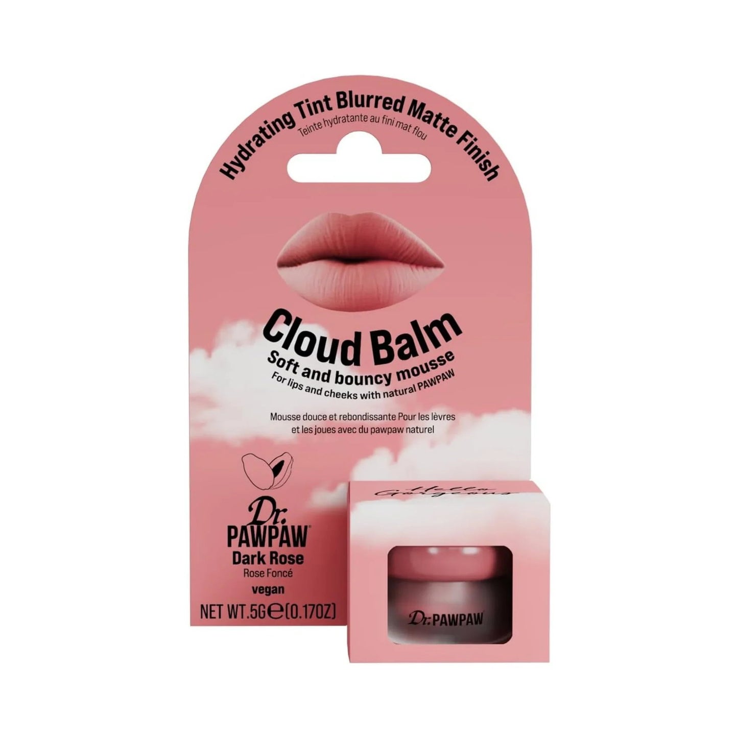 Dr. PawPaw, Cloud Balm, Matte & Smoothing, Creme-Rouge, Dark Rose, 5 g