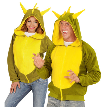 "DRACHE" (Fleecejacke mit Kapuze) – Vorderansicht