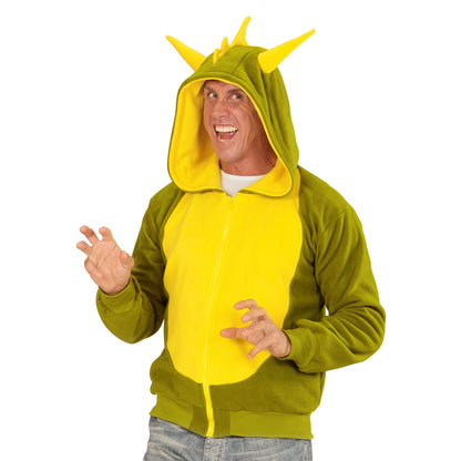"DRACHE" (Fleecejacke mit Kapuze) – Detailansicht