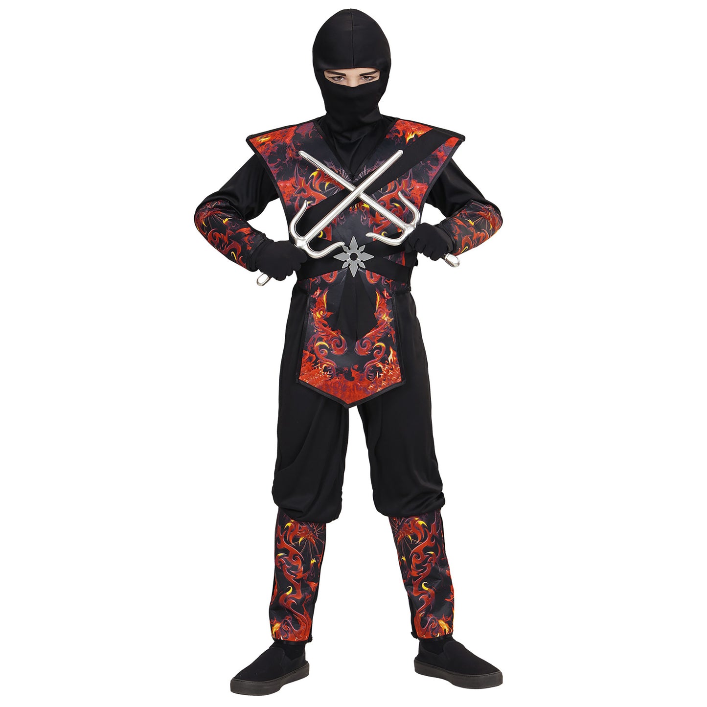"DRACHENNINJA IN FLAMMEN" (Overall mit Brustpanzer, Maske) – Ansicht 3