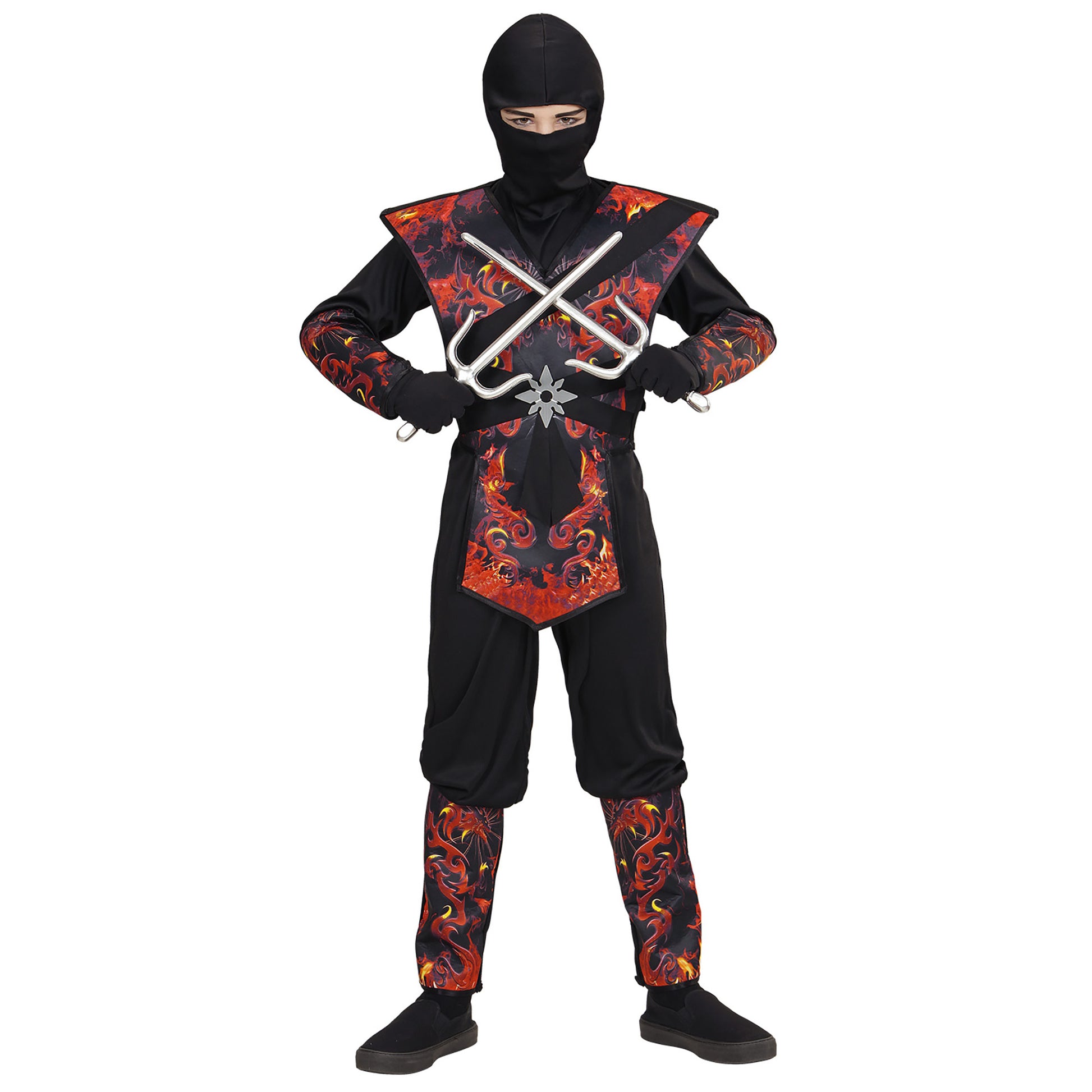 "DRACHENNINJA IN FLAMMEN" (Overall mit Brustpanzer, Maske) – Ansicht 3