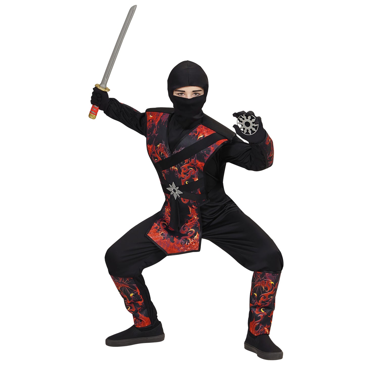"DRACHENNINJA IN FLAMMEN" (Overall mit Brustpanzer, Maske) – Ansicht 4