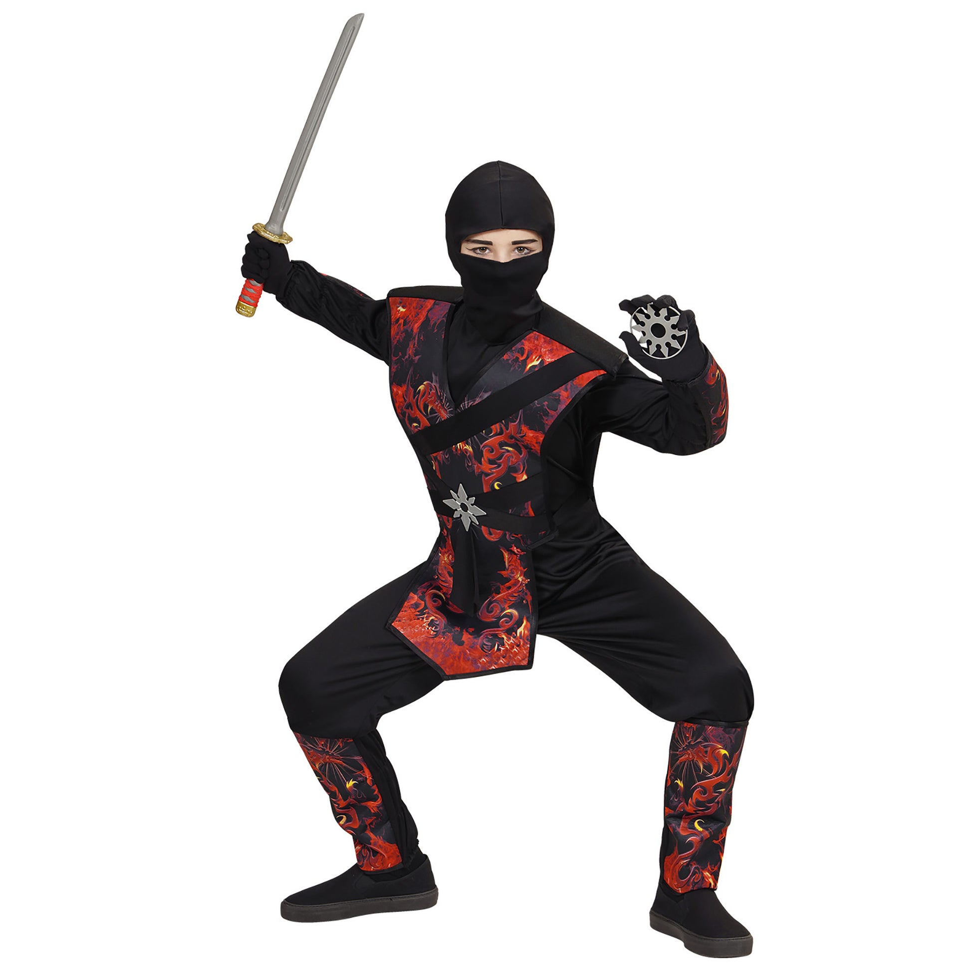 "DRACHENNINJA IN FLAMMEN" (Overall mit Brustpanzer, Maske) – Ansicht 4