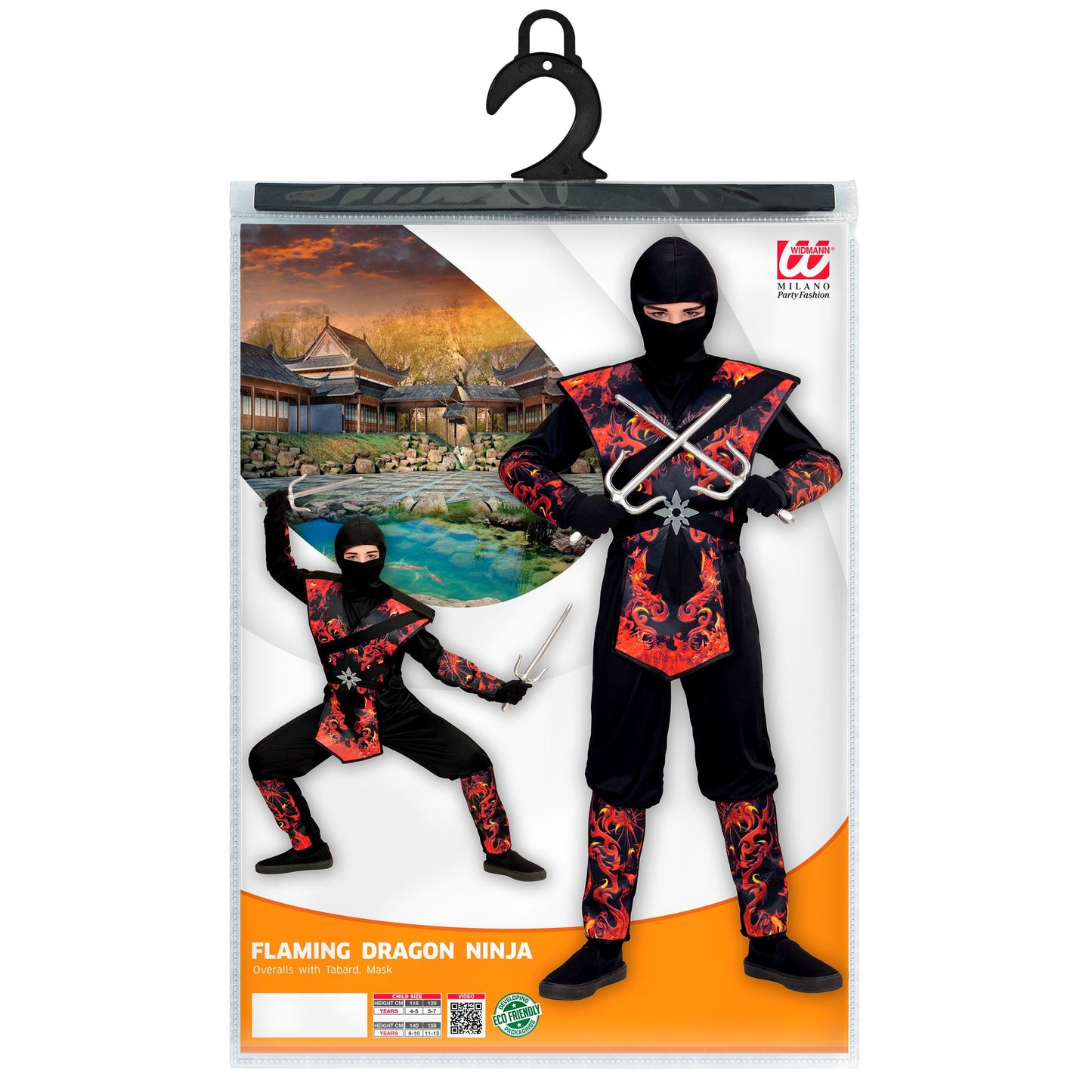 "DRACHENNINJA IN FLAMMEN" (Overall mit Brustpanzer, Maske) – Ansicht 5