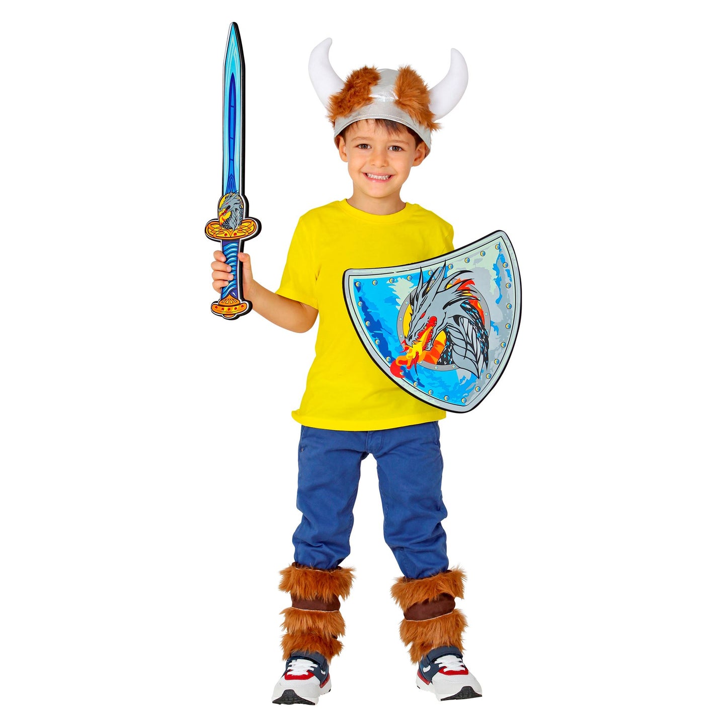 "DRACHENVIKINGER SCHWERT & SCHILD" aus weichem Schaumstoff - Schwert 52 cm, Schild 30 x 28 cm – Ansicht 4