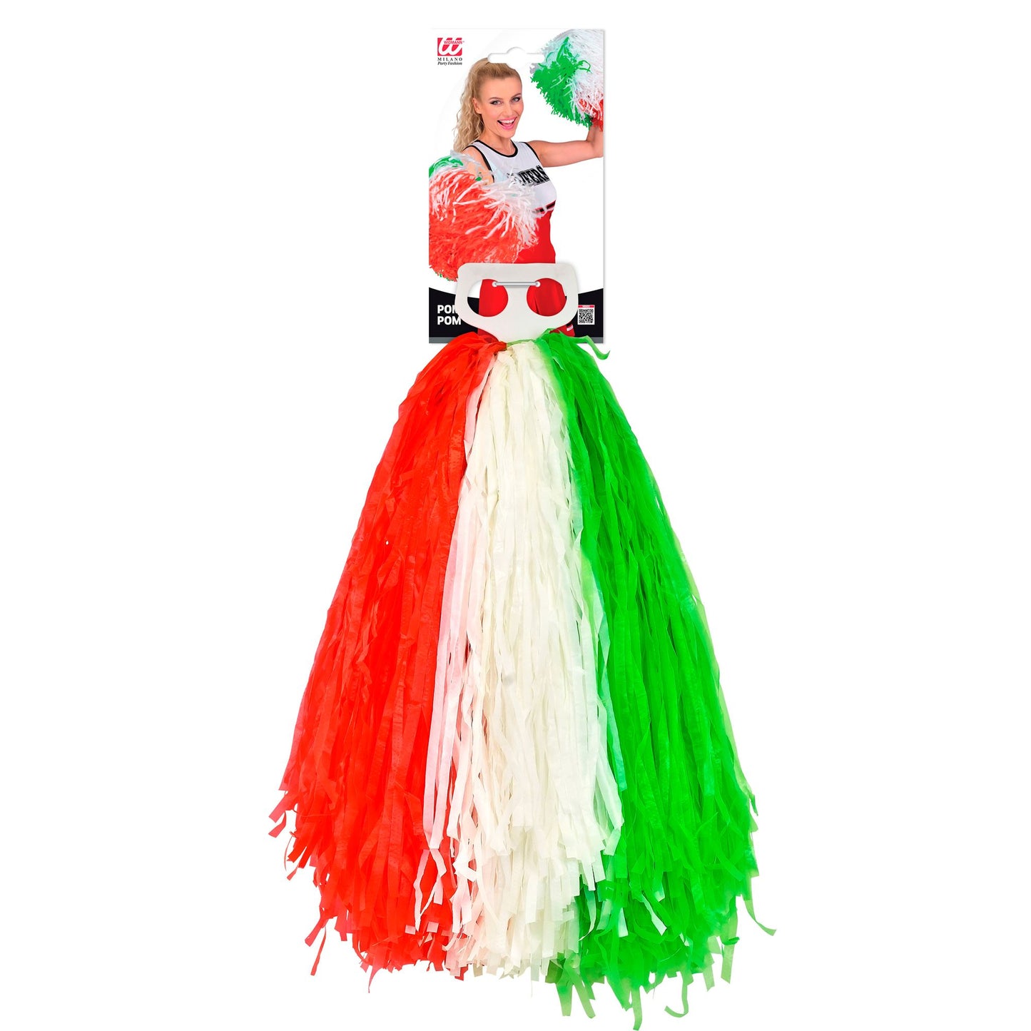 "DREIFARBIGE POM POM" grün/weiß/rot – Ansicht 3