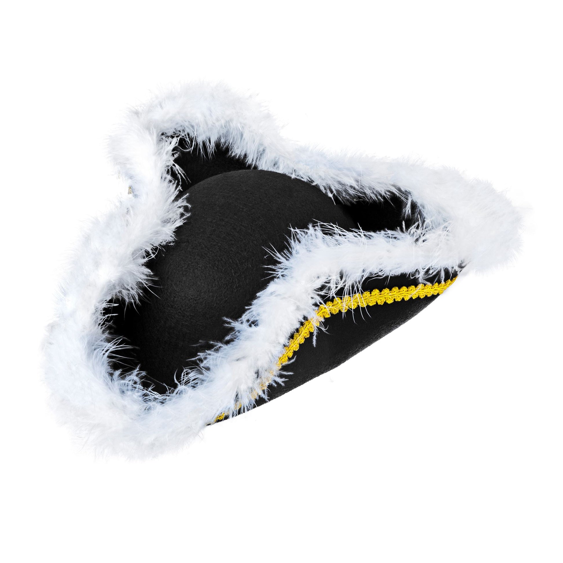 "DREISPITZ HUT MIT MARABOU RAND" aus Filz – Vorderansicht