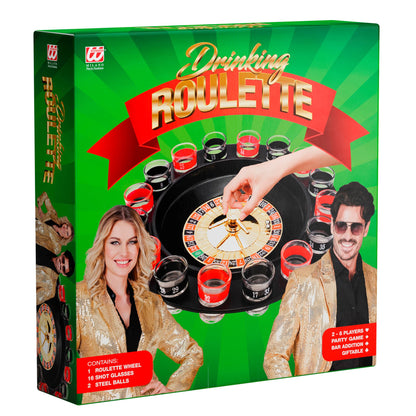 ?DRINKING GAME ROULETTE SET” (Roulette Drehrad, 16 Schnapsgläser, 2 Metallkugeln) – Ansicht 4
