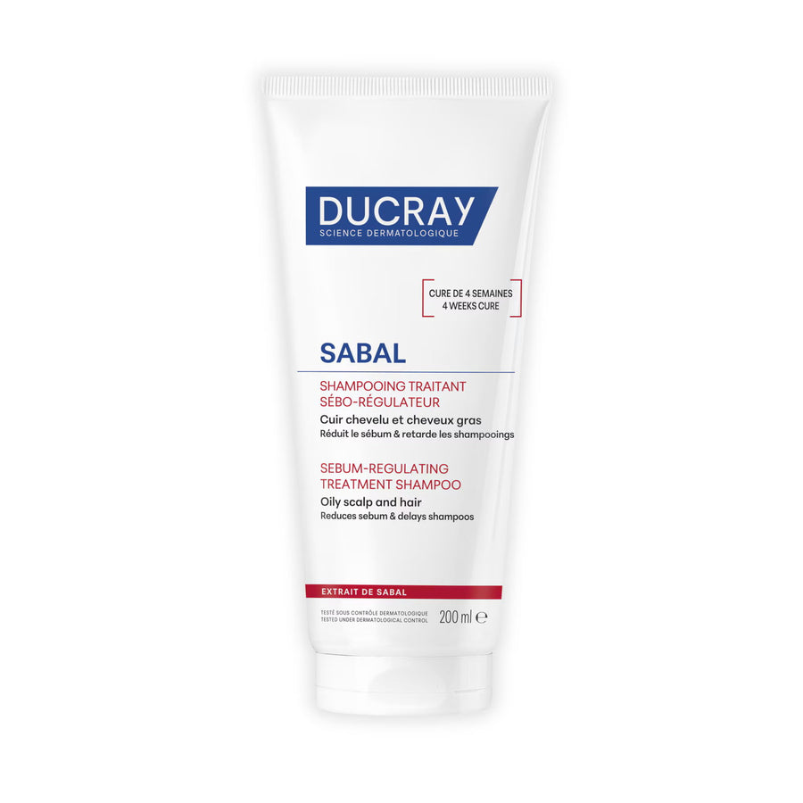 Ducray, Sabal Argeal, Haarbehandlung Shampoo, Sebumkontrolle, Für fettiges Haar, 200 ml