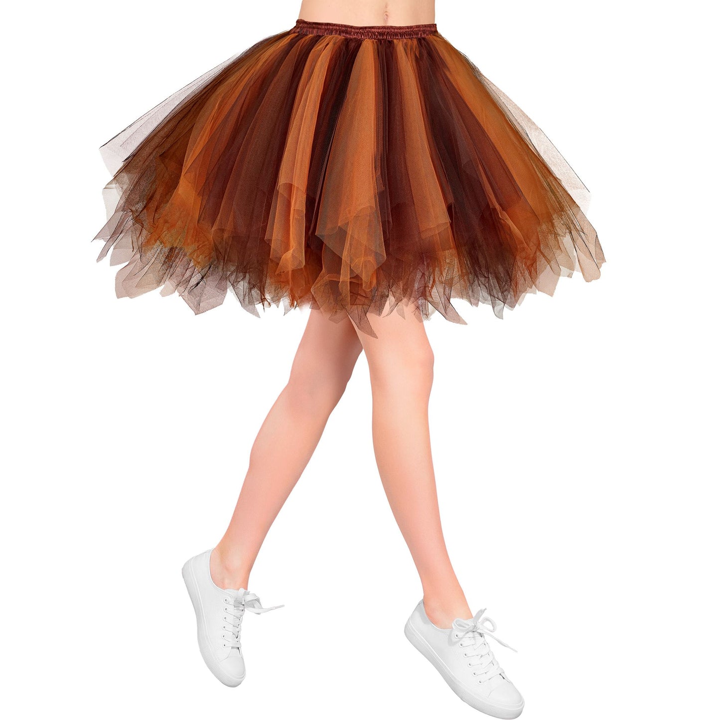 "DUNKELBRAUN-HELLBRAUNES TUTU" mit Innentasche für LED-Lichter – Ansicht 3