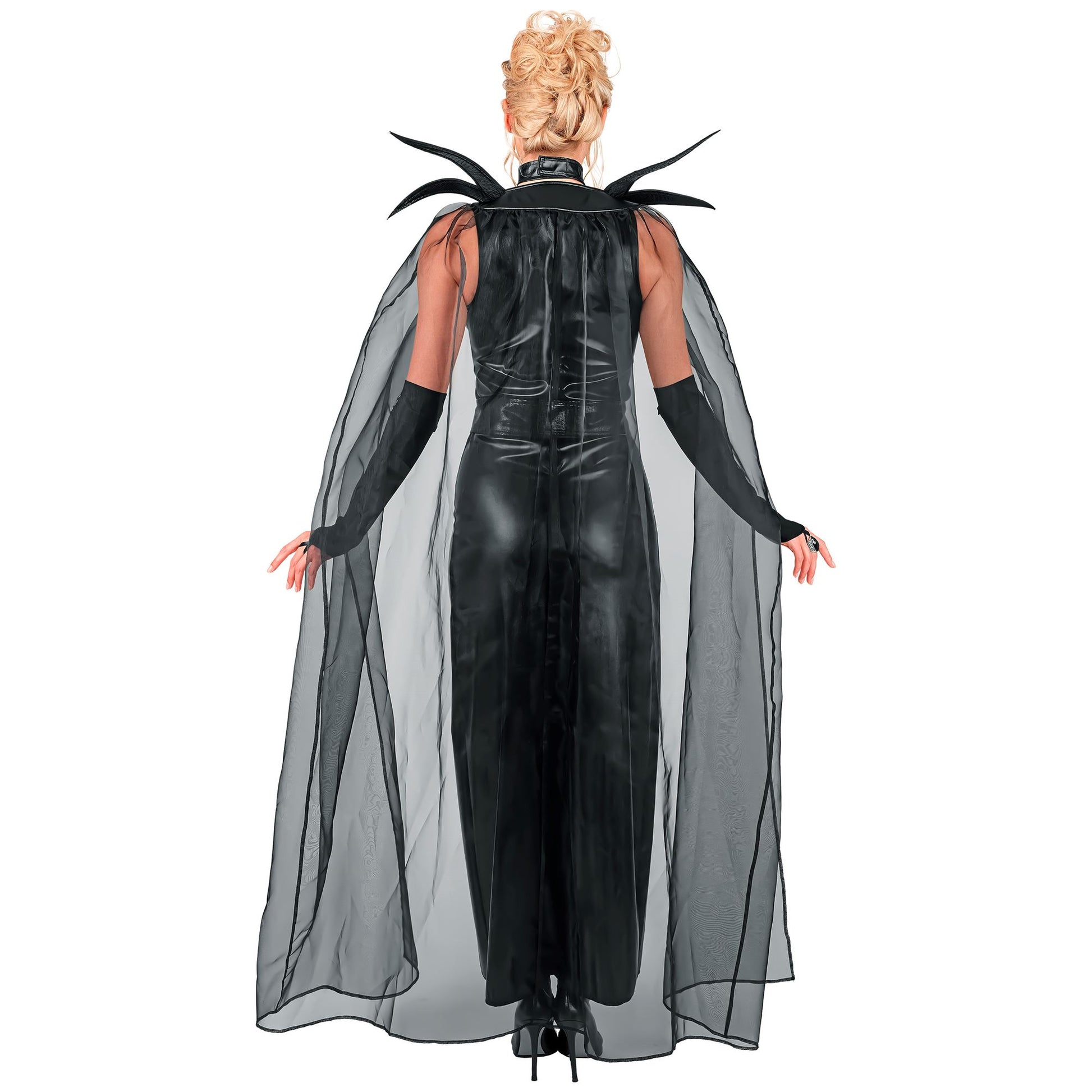 "DUNKLE KÖNIGIN" (Kleid, Gürtel, Halsband, Krone, Umhang) – Ansicht 5