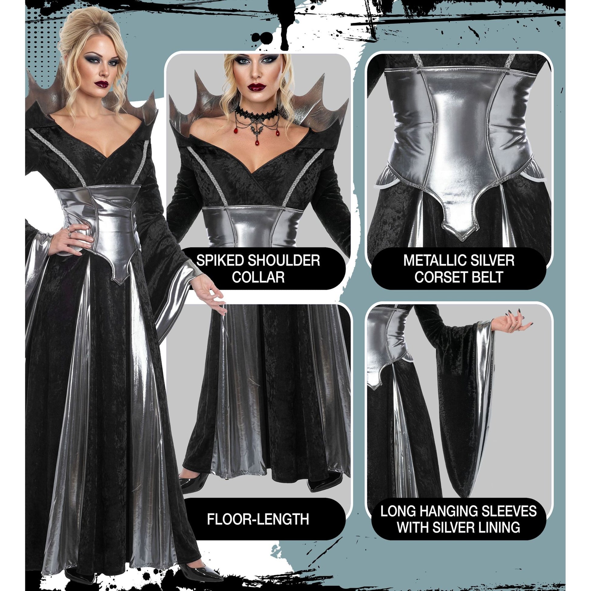 "DUNKLE KÖNIGIN" (Kleid, Gürtel) – Ansicht 5