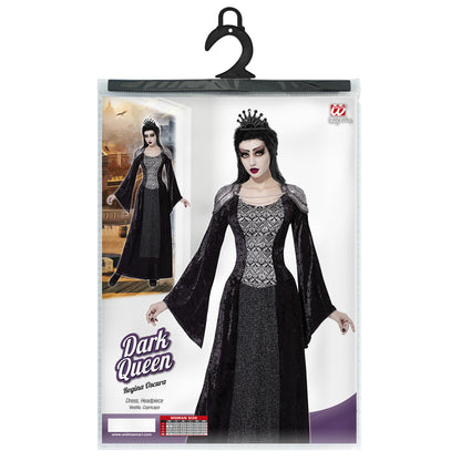 "DUNKLE KÖNIGIN" (Kleid, Kopfschmuck) – Detailansicht