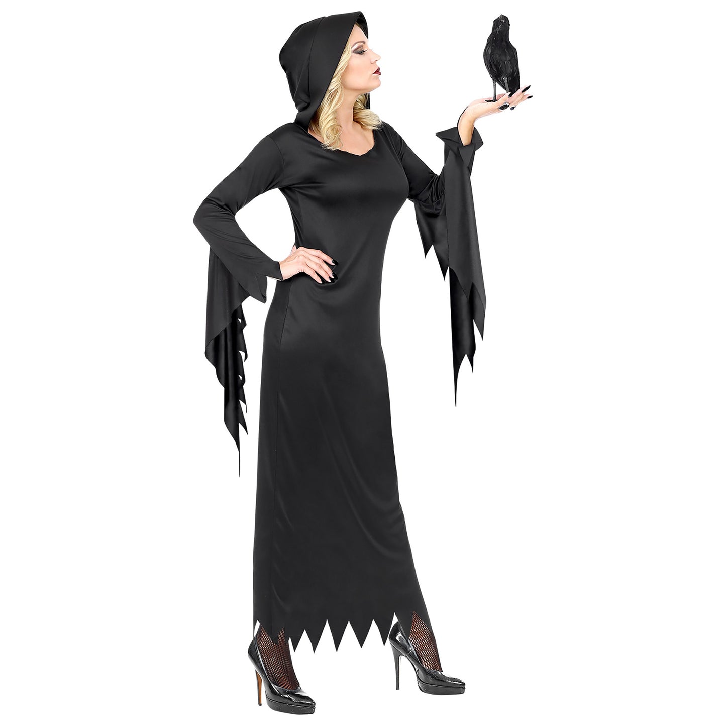 "DUNKLE KÖNIGIN" (Kleid mit Kapuze) – Ansicht 3