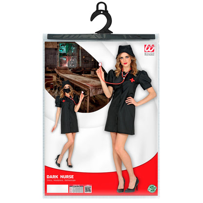 "DUNKLE KRANKENSCHWESTER" (Kleid, Haube, Stethoskop) – Ansicht 5
