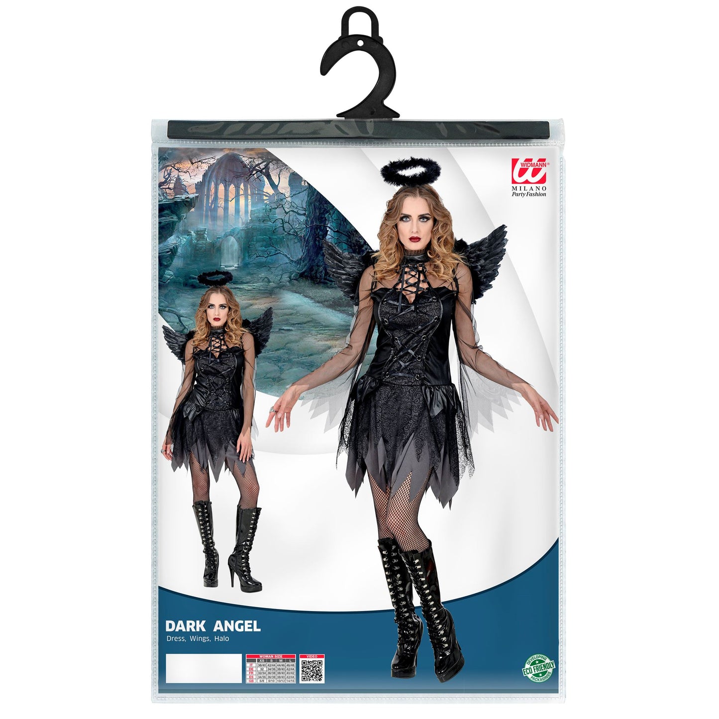 "DUNKLER ENGEL" (Kleid, Flügel, Heiligenschein) – Ansicht 5