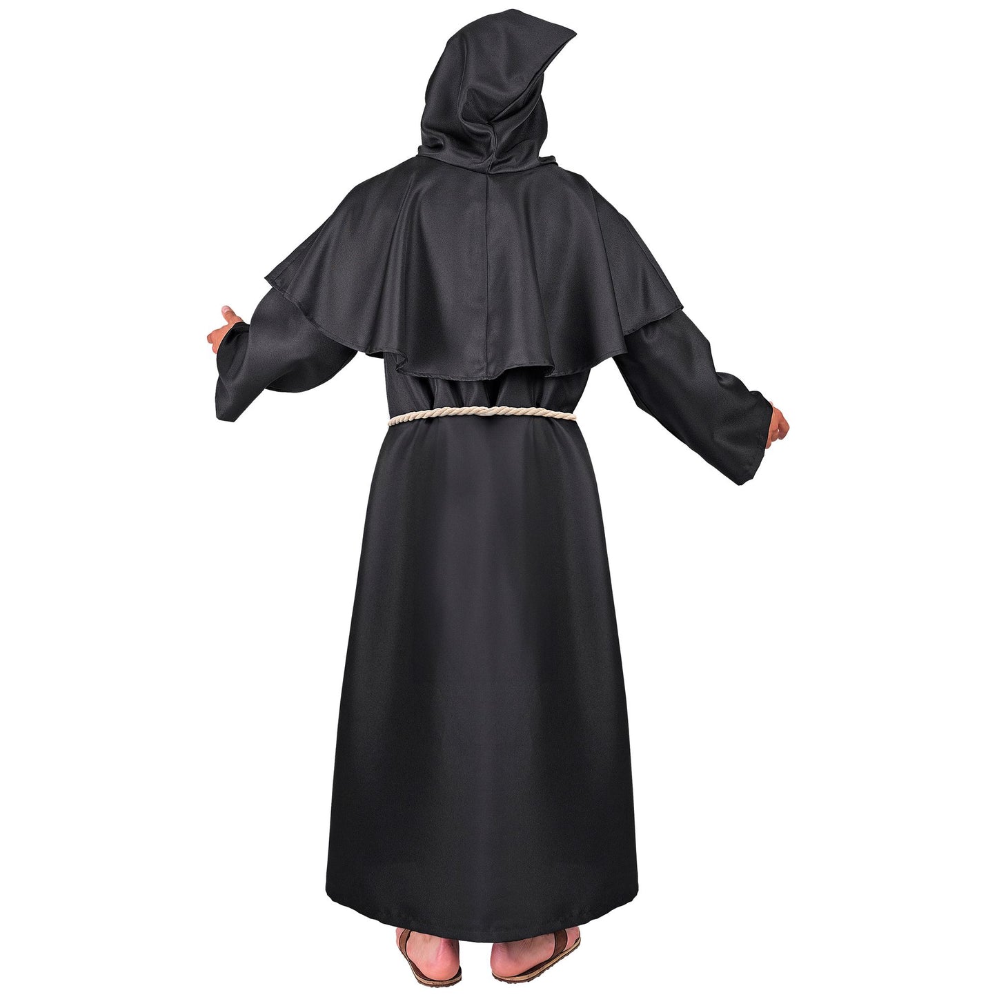 "DUNKLER MÖNCH" (Robe, Kapuze, Gürtel, Kreuzkette) – Ansicht 6
