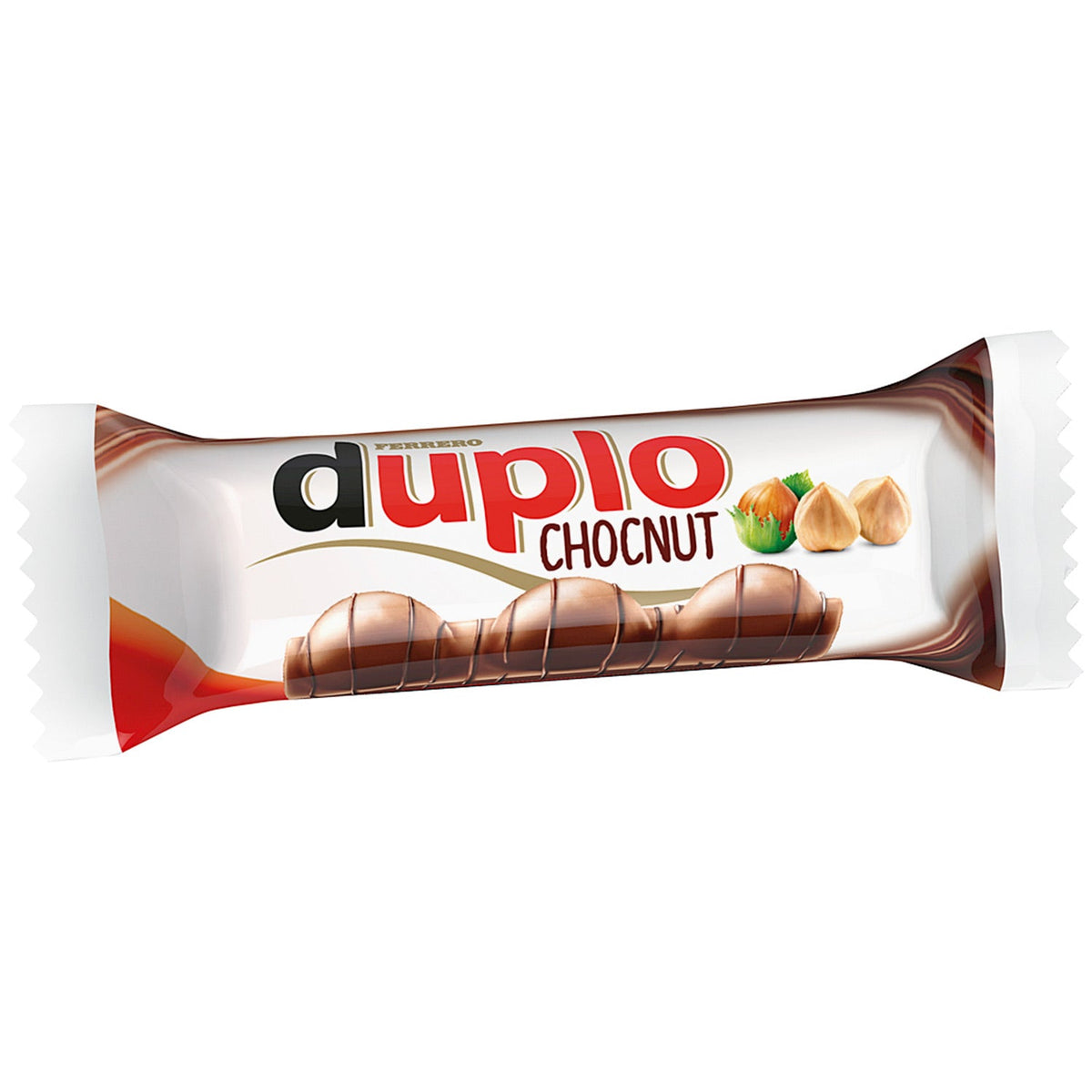Duplo Chocnut 24er Thekendisplay mit einzeln verpackten Waffelriegeln